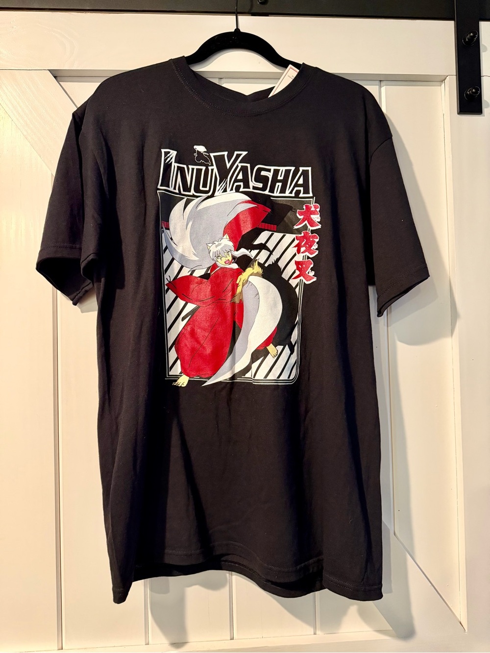 InuYasha Graphic Short Sleeve Tee - Black with Red Accent